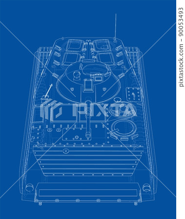 Infantry fighting vehicle. Vector 90053493
