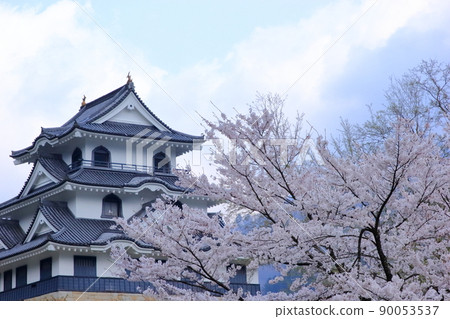 櫻花與城（岐阜縣伊備川町富士橋城/西野天文館） 90053537