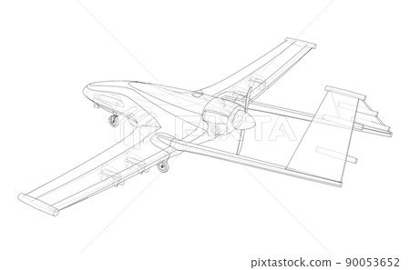 Military Predator Drone. Vector Military Predator Drone. Vector 90053652