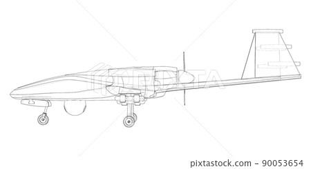 Military Predator Drone. Vector 90053654
