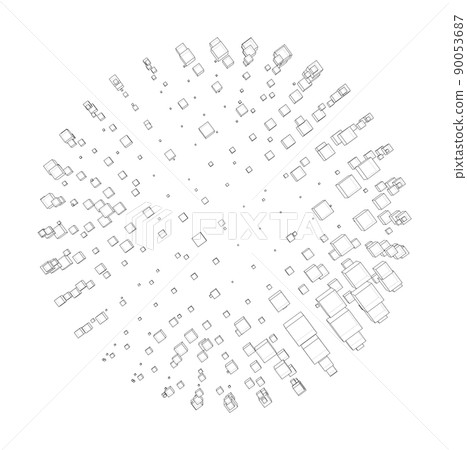 Vector abstract sphere background Vector abstract sphere background 90053687