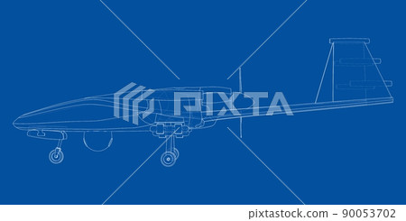 Military Predator Drone. Vector 90053702