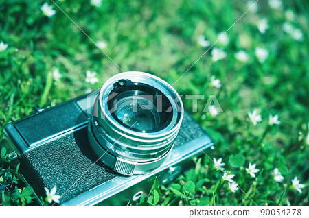 Film camera and meadow 90054278