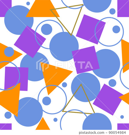 Seamless pattern with geometric memphis shapes Seamless pattern with geometric memphis shapes 90054984