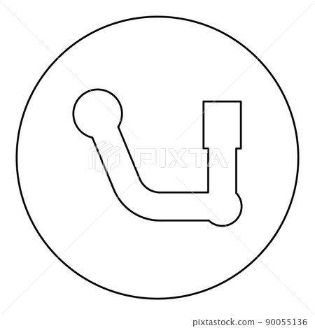 Car suspension support icon in circle round black color vector illustration image outline contour line thin style Car suspension support icon in circle round black color vector illustration image outline contour line thin style 90055136