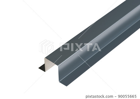 Brown wooden fence isolated on white background with parallel plank old. Object with clipping path 90055665