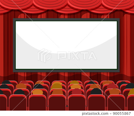 People in red movie theater or cinema People in red movie theater or cinema 90055867
