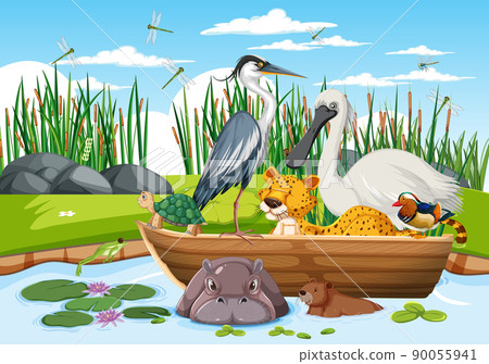 Many animals on the boat Many animals on the boat 90055941