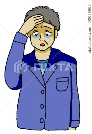 Insomnia middle-aged man 90056809