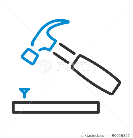 Icon Of Hammer Beat To Nail 90056865