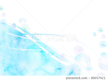 Shabon and water flow watercolor illustration Shabon and water flow watercolor illustration 90057421