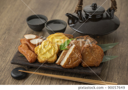 Satsuma-age on a plate 90057649