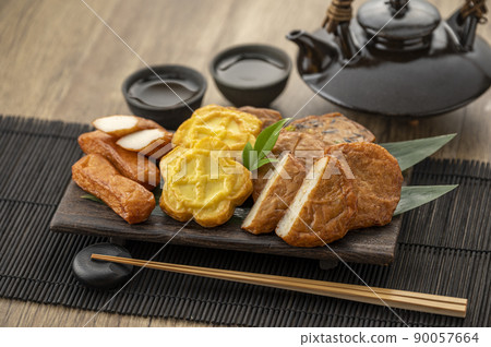 Satsuma-age on a plate 90057664
