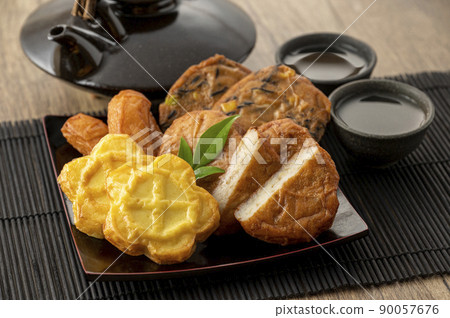 Satsuma-age on a plate 90057676