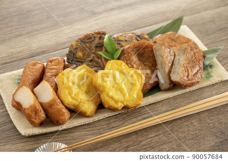 Satsuma-age on a plate 90057684