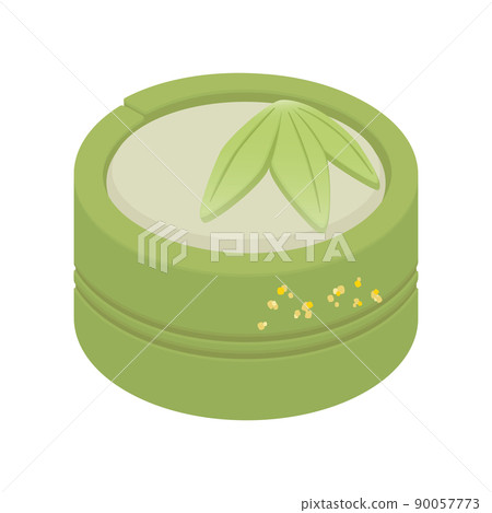 Illustration of Japanese sweets made of bamboo 90057773