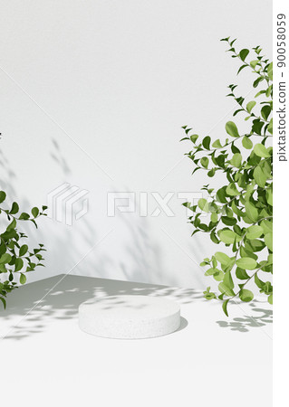Summer podium, exhibition mock-up, display podium 90058059