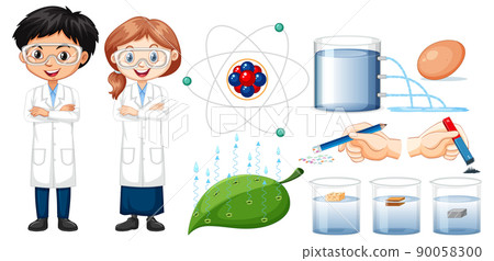 Set of equipment needed for science experiment 90058300