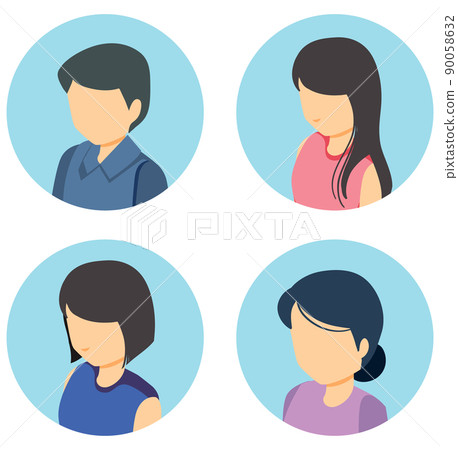 Different without faces people set 90058632