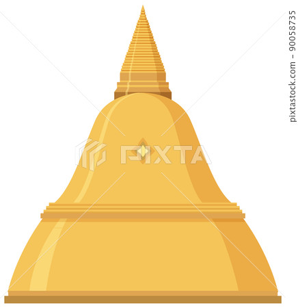 Thai pagoda in golden color Thai pagoda in golden color 90058735