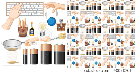 Seamless background with science equipments Seamless background with science equipments 90058761