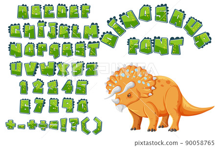 Font design for english alphabets and numbers Font design for english alphabets and numbers 90058765
