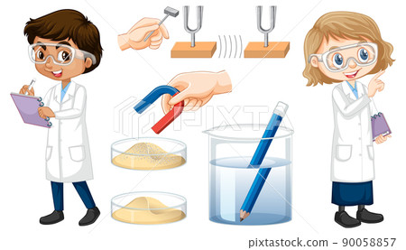 Set of equipment needed for science experiment 90058857