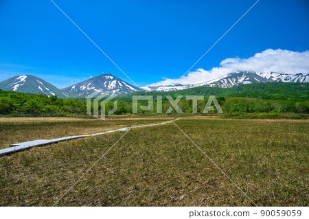 Hakkoda Mountain seen from Tashirodaira Marsh 90059059