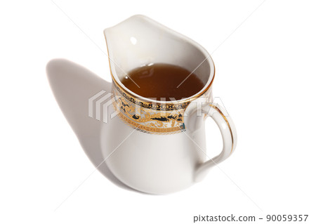 glass honey bowl isolated on white background glass honey bowl isolated on white background 90059357