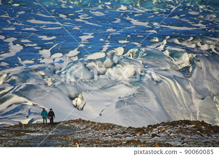 Glacier in Island, Vatnajokull National Park, Skaftafer Glacier in Island, Vatnajokull National Park, Skaftafer 90060085
