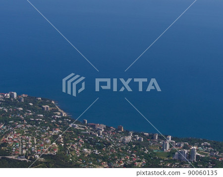 Sunny Aj-Petri Mountain top view Crimea, summer 90060135