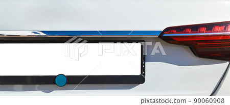 Detail of car headlights lamp, white modern car tail red lamp 90060908