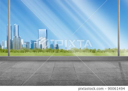 Office building with window glass 90061494