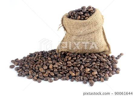 Burlap sack with coffee beans Burlap sack with coffee beans 90061644