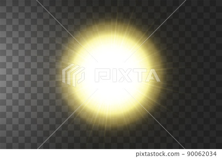 Vector transparent sunlight special lens flare light effect. Sun isolated on transparent background. Glow light effect Vector transparent sunlight special lens flare light effect. Sun isolated on transparent background. Glow light effect 90062034