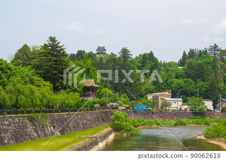 橫手城附近的橫手川風景 90062618