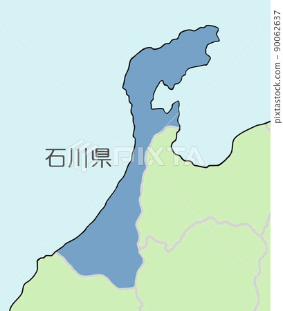 事發地圖（黑圖）石川縣 90062637