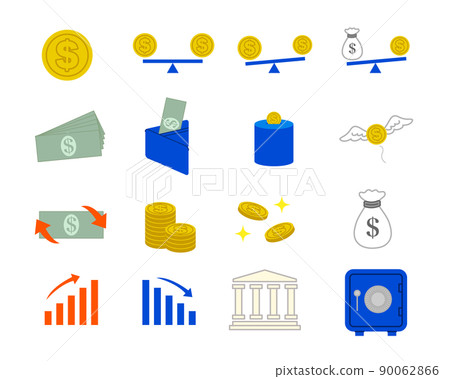 Financial icon illustration set 90062866