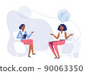 Psychotherapy counseling concept with black people. Treatment of stress, addictions and mental problems. 90063350