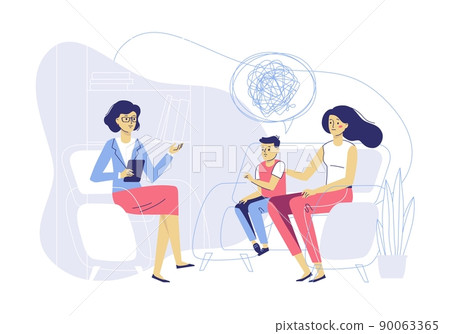 Psychotherapy counseling for child concept. Family psychology. 90063365