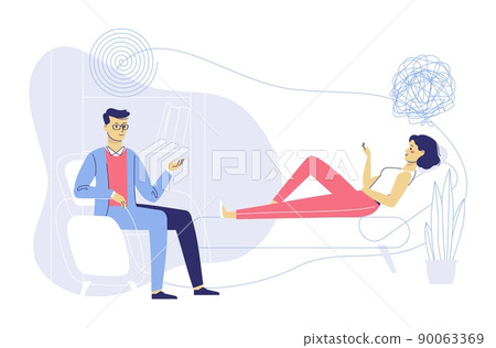 Psychotherapy counseling concept. Treatment of stress, addictions and mental problems. 90063369