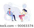 Psychotherapy counseling concept. Treatment of stress, addictions and mental problems. 90063374
