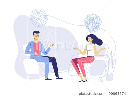 Psychotherapy counseling concept. Treatment of stress, addictions and mental problems. Psychotherapy counseling concept. Treatment of stress, addictions and mental problems. 90063374