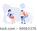 Psychotherapy counseling concept. Treatment of stress, addictions and mental problems. 90063376