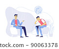 Psychotherapy counseling concept. Treatment of stress, addictions and mental problems. 90063378