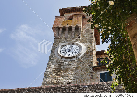 Clock tower in Passignano sul Trasimeno ,Italy Clock tower in Passignano sul Trasimeno ,Italy 90064563
