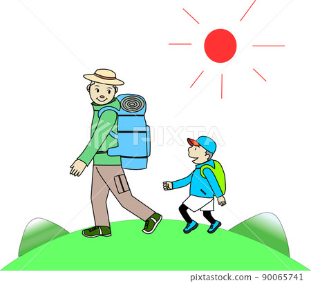 父母和孩子徒步旅行 父母和孩子徒步旅行 90065741