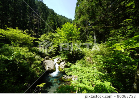 林道旁的小瀧和藍天 林道旁的小瀧和藍天 90065758