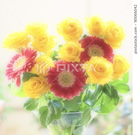 Gerbera. Yellow rose. 90066042