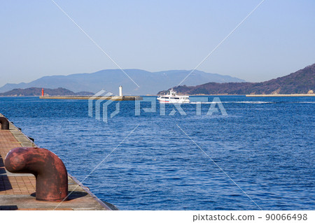 Overlooking Yashima from the Sunport Takamatsu area of Takamatsu Port Overlooking Yashima from the Sunport Takamatsu area of Takamatsu Port 90066498